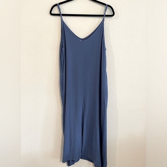 IJoah Women’s Maxi Dress Medium Blue Longline Lagenlook Coast Contemporary - Picture 4 of 13